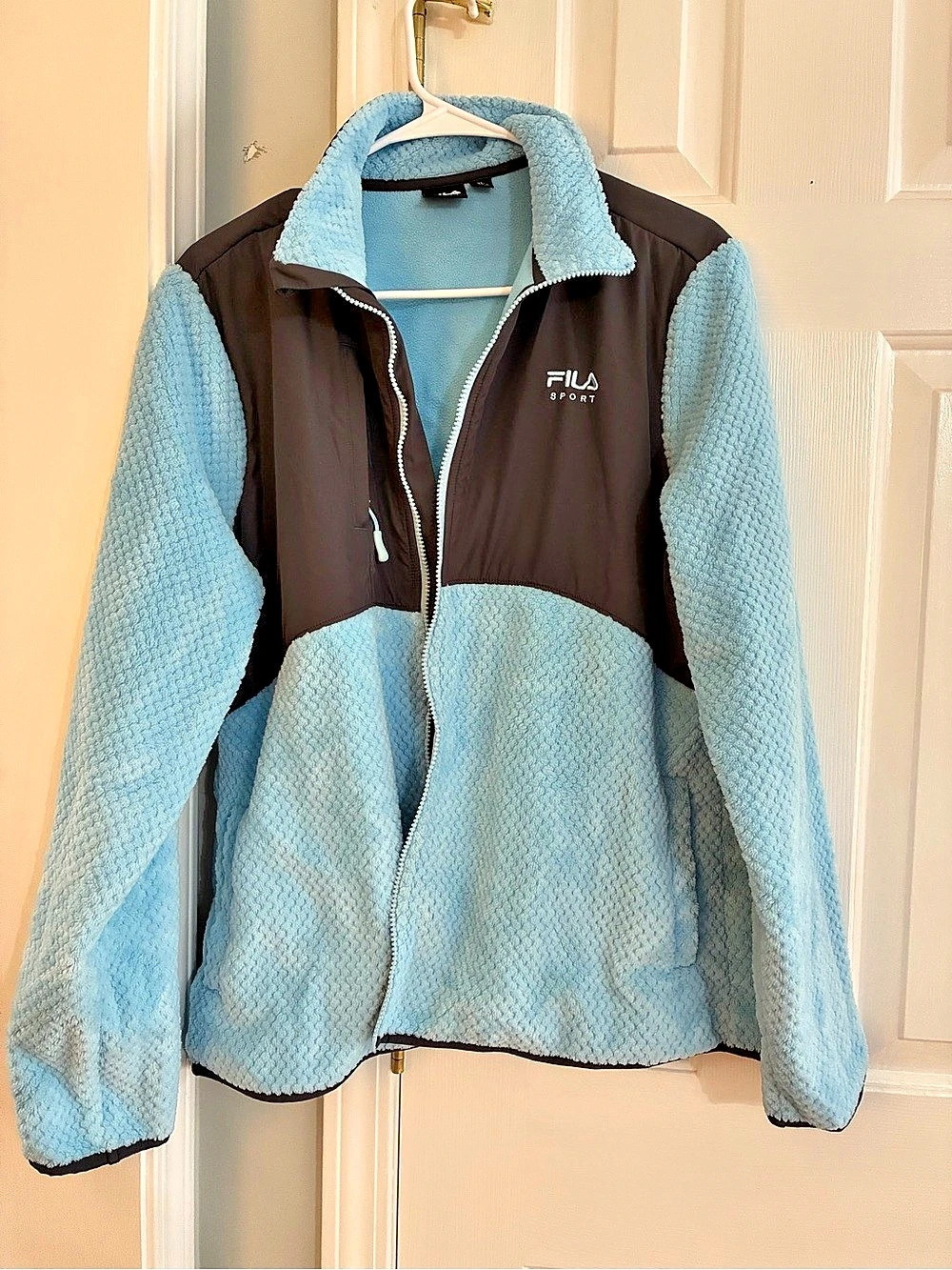 Fila Fleece Jacket Blue & Black Size XL Like New